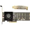 No Scheda di Espansione PCIe PLX88024 PCIe 4.0 X8 su NVME 4-Bit M.2 Hard Disk 1079