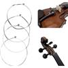 Generico 2 Set Corde per violino 4/4 3/4 cordiera muta con pallino di ricambio g/d/a/e