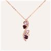 Stroili Collana Violet Ottone Rosa Cristallo