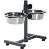 Trixie - Bar per Cani con 2 Ciotole in Acciaio inox da 4,5L con Altezza regolabile fino a 60 cm