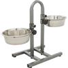 Trixie - Bar per Cani con 2 Ciotole in Acciaio Inox da 2,8L con Altezza regolabile fino a 43 cm