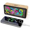 Lancoon Orologio Digitale a LED per Dormienti Lunghi Snooze Dimmer Volume Regolabile DST USB Caricatore RGB Sveglia per Comodino Giallo