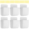 YINKUOSSAA 6 Pz Supporto Porta Telecomandi da Parete, bianco | Porta Telecomando da Muro, Portatelecomando da Parete, Contenitore Scatola Portaoggetti per Telefono Cellulare Casa Ufficio
