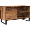vidaXL Mobile Porta Dischi Legno Antico 84,5x38x48cm Legno Multistrato