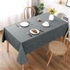 AooHome Tovaglia 160 x 260 cm, effetto lino, lavabile, in poliestere, impermeabile, con effetto loto, durevole, resistente ai graffi per soggiorno, sala da pranzo, balcone, giardino