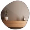 Generic Specchio Organico 68x67 cm Forma Irregolare Piccolo da Parete Sospeso Stile Industriale Perfetto per Interni Boho