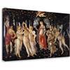 Grafic Quadro La Primavera di Botticelli - Sandro Botticelli Primavera - stampa su tela canvas con telaio in legno - dipinto botticelli (QUADRO CON TELAIO IN LEGNO, CM 200X130)