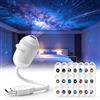HOVCEH Proiettore Galaxy 24 in 1 con 24 pellicole di proiezione scorrevoli | Proiettore di stelle USB, luce notturna regolabile a 360°, luci a LED stellate per camera da letto, soffitto, auto, casa