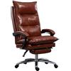 SJHPZG Sedia da ufficio esecutiva in vera pelle con poggiapiedi retrattile, ergonomica, completamente reclinabile, sedia da computer comfort con schienale alto girevole per dirigenti e lavoro