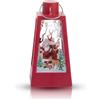 Dorunova Lanterna Natalizia LED con Musica, Decorazione Natale in Vetro, Luce Calda | Lanterna Decorativa da Tavolo con Cupola in Vetro, Alimentata a Batterie AAA, Idea Regalo per Natale e Atmosfera Festiva