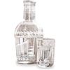 LOBERON Mardor Caraffa - Bicchiere con funzione di tappo - Vetro finemente decorato, trasparente
