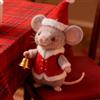 Generico Ornamenti natalizi topi feltro, statuetta mini animali feltro, 3,15 pollici | Simpatico topo in feltro di lana rossa a tema natalizio, fatto a mano, decorazioni per l'albero di Natale in feltro ad aghi