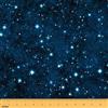 Homewish Tessuto per mobili Galaxy, al metro, spaziale, cielo stellato, per interni ed esterni, tessuto al metro, universo, scintillii, stelle, per tappezzeria e fai da te, 184x150 cm (AxL), blu
