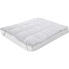 Generico BIBIHOME - Topper Fibra 1000 Niucci in Cotone e Fibra Anallergica - Fresco, Traspirante, Antiacaro, Trapuntato a Quadri con Piping, 100% Made in Italy, Comfort e Morbidezza per Materasso