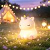 EUG-PRODUCTS Luce notturna unicorno per bambini - Lampada a LED in silicone dimmerabile per la cameretta, lampada da comodino ricaricabile, graziosa decorazione da comodino per bambine, bambini, neonati e donne