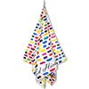 Ed Hicks Telo mare in microfibra extra large XXL 200x90 cm - teli da bagno, vacanze e viaggio - senza sabbia - leggero - compatto - ad asciugatura rapida - assorbente - Arcobaleno su Bianca