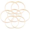 EXCEART 20 Pz Anelli di Legno Cerchi Corona di bambù Anelli macramè Acchiappasogni Cerchio Floreale Cerchio per Fai da Te Mestiere Appeso a Parete Lavoro Manuale Appendiabiti per Piante 20 Cm