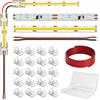 WARMWOO Set di connettori per strisce LED COB, 20 pezzi, connettore per strisce LED COB a 2 pin, 8 mm di larghezza, COB/FCOB/SMD, connettore a 2 pin da 8 mm con scatola, connettore per striscia LED
