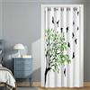 Surwin Tenda Oscurante da Interno per Porta con Occhielli, Tenda a Pannello per Porta Finestra Divisorio per Portico, Camera da Letto, Soggiorno, Patio -3D Uccello (Albero verde,150x180cm)