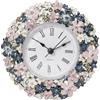 thewense Orologio da tavolo decorativo floreale (fiori rosa)