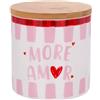 KASANOVA Barattolo ceramica e bambù More Amor Color Bloom