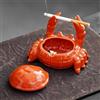 Tommiy Posacenere con coperchio carino/posacenere/posacenere in ceramica articoli per la casa oggetti decorativi granchi rossi scultura dito scultura anti mosca cenere ceramica sigari ornamenti per casa