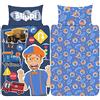 Blippi Set copripiumino per letto singolo - Set di biancheria da letto reversibile - policotone - Youtuber Tractor Song Design