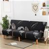LJQAIZYL Copri Divano Senza Bracciolo Elasticizzato Antigraffio Copridivano Clic Clac 3 2 Posti Senza Braccioli Antiscivolo Lavabile Rimovibile Fodera per Futon Divano Letto Pieghevole (120-150cm,P)