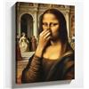 PIGPIGFLY Parodia Moderna della Monna Lisa - Stampa d'Arte Umoristica 30x40cm, Poster con Cornice per uno Stile Ironico e Fuori dagli Schemi