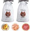 Amfrpar 200 Pezzi Sacchetti per Alimenti Trasparenti Copri Recipienti per Mantenere Freschi i Cibi, Sacchetti Salvafreschezza Buste Alimenti Riutilizzabili Elastici Sacchetto per Frutta e Verdura