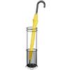 Relaxdays Portaombrelli in Acciaio, Contenitore per Bastoni e Ombrelli, HxD: 52,5 x 16 cm, Design Moderno, Nero