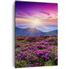 ARTTOR Moderno Quadro su Tela 50x70 cm Verticale Paesaggi Natura - 2719 | Prato Montagna Cielo Quadro Decorativo Piccolo Soggiorno Camera da Letto Decorazione da Parete Arte da Parete ARTTOR