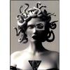 KUSTOM ART Quadro Quadretto Stile Vintage Serie Immagini Famose Medusa Mitologia Greca Stampa su Legno 30x21 cm.