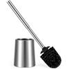 SOPRANNOMIN SUS304 Scopino WC Scopino e Supporto per WC in Acciaio Inossidabile Porta Scopino per WC Spazzolone Scopettino Bagno WC Spazzola Accessori Bagno Scopettino Water Argento
