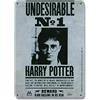 Logoshirt®️ Harry Potter I Wanted I Undesirable No. 1 I Targa in Latta I retrò I Lavagna Magnetica I Piccola I 15x21 cm I DIN A5