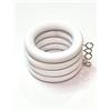 HomeElabador Ganci ad Anello per Tende in Legno con Occhielli, 12 Pezzi, Diametro Interno 45 mm, Bianco