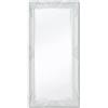 vidaXL Specchio da Parete Stile Barocco 100x50 cm Bianco