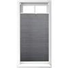 Relaxdays 1x Tenda Plissettata a Rullo, Montaggio con Clip Adesive, APER Interni, L x P: 60 x 130 cm, Grigia