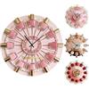 Amabery Orologio da parete a tema smalto personalizzato con nome personalizzato Stampa 2D rosa Nail Art Decor per salone di bellezza camera da letto ingresso foyer regali per amanti della nail art