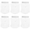 Healeved Set di 6 contenitori trasparenti vuoti per alimenti, barattoli quadrati in plastica da 33 oz con coperchi, contenitori ermetici a bocca larga con manici facili da impugnare per alimenti