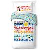 Jay Franco Lego® Set Copripiumino Singolo per Bambini - Biancheria da Letto Super Morbida in 100% Cotone con Federa, Prodotto con Licenza Ufficiale, Arcobaleno, Set da 2 Pezzi
