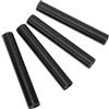 TEHAUX Asta Supporto Lampadario 4 Pezzi Tubo Filettato Nero 16x1,1x1,1cm | Ferro, Superficie Liscia e Stile Semplice, per Interni, Installazione Facile, Adatto a Lampade da Parete