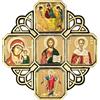 NKlaus Icona auto croce GM di Kazan Gesù San Nicola Trinità Angelo custode 13909