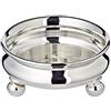 EDZARD Ciotola Santa con piedini (Ø 10 cm, H 4 cm), argento spesso | piccola, centrotavola moderno, svuotatasche, decorazione tavola, idea regalo