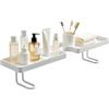 Generic Dietro il rubinetto lavello organizer - Rack portaoggetti per rubinetto, mensola per lavabo da bagno | portaoggetti a parete davanti specchio | fondo scavato facile drenaggio per