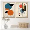 Baibexing Stampe Su Tela Con Dipinti Geometrici Astratti Bauhaus, Poster, Quadri Da Parete Per Soggiorno, Camera Da Letto, Arredamento Per La Casa 40X60Cmx2Pcs Senza Telaio