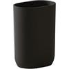 COSMIC ALIFE Vaso Portaspazzolini per Piano del Bagno con Design Minimalista e Funzionale. Supporto per Spazzolini da Denti di Colore Nero Opaco