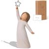 OneGift Statua di donna stellata, regalo di congratulazioni per donne, regali di buona fortuna, congratulazioni per il nuovo lavoro, promozione, laurea, decorazione benedizione con stella in filo