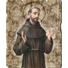 F.LLI BONELLA Fratelli Bonella | Quadro In Legno Sagomato Stile Vintage di San Francesco f.to 10,7x13,3 cm | Made in Italy