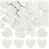 PATIKIL Adesivi In Schiuma A Forma Di Cuore 1x1, 60Pz Adesivi Autoadesivi In EVA Con Glitter Per Scrapbooking Carte Decorazioni Fai Da Te Per La Casa, Bianco